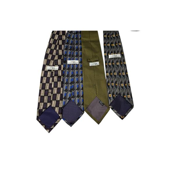Louis Roth LOT Of Four Men's Neck Ties Shell 100% Silk Various Colors Patterns - Picture 2 of 10
